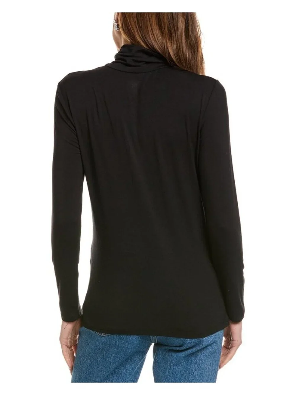 Jones New York womens Mock Neck Top, Size L, Black MSRP $60 - Picture 2 of 3